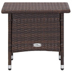 Set de muebles de jardín 2 piezas con cojines ratán PE marrón