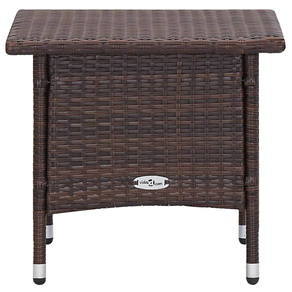 Set de muebles de jardín 2 piezas con cojines ratán PE marrón