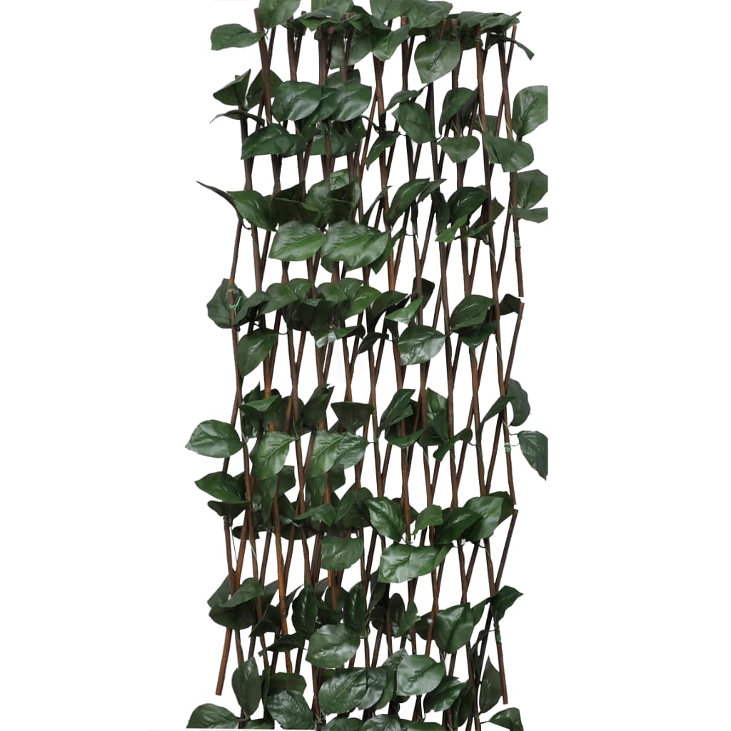 Vallas enrejadas de sauce 5 uds hojas artificiales 180x30 cm
