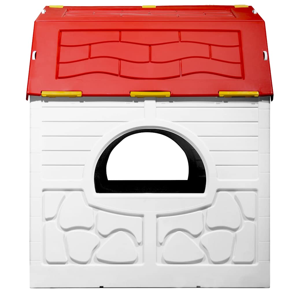 Casita de juegos plegable para niños con puertas y ventanas