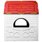 Casita de juegos plegable para niños con puertas y ventanas