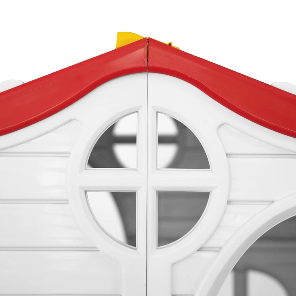 Casita de juegos plegable para niños con puertas y ventanas