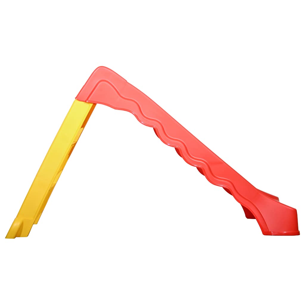 Tobogán para niños plegable interior y exterior rojo y amarillo