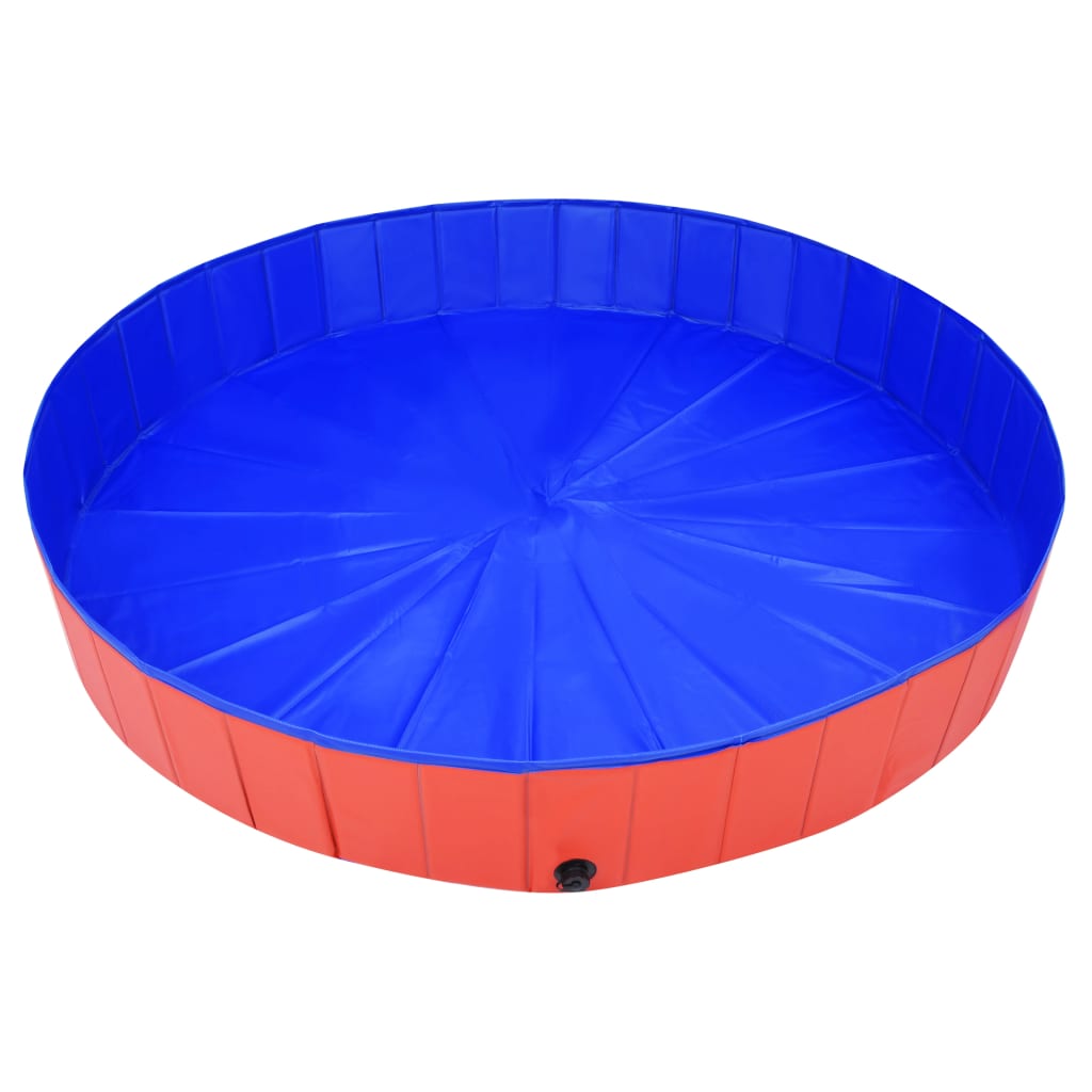 Piscina para perros plegable PVC rojo 200x30 cm