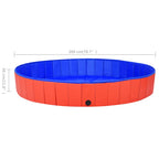 Piscina para perros plegable PVC rojo 200x30 cm
