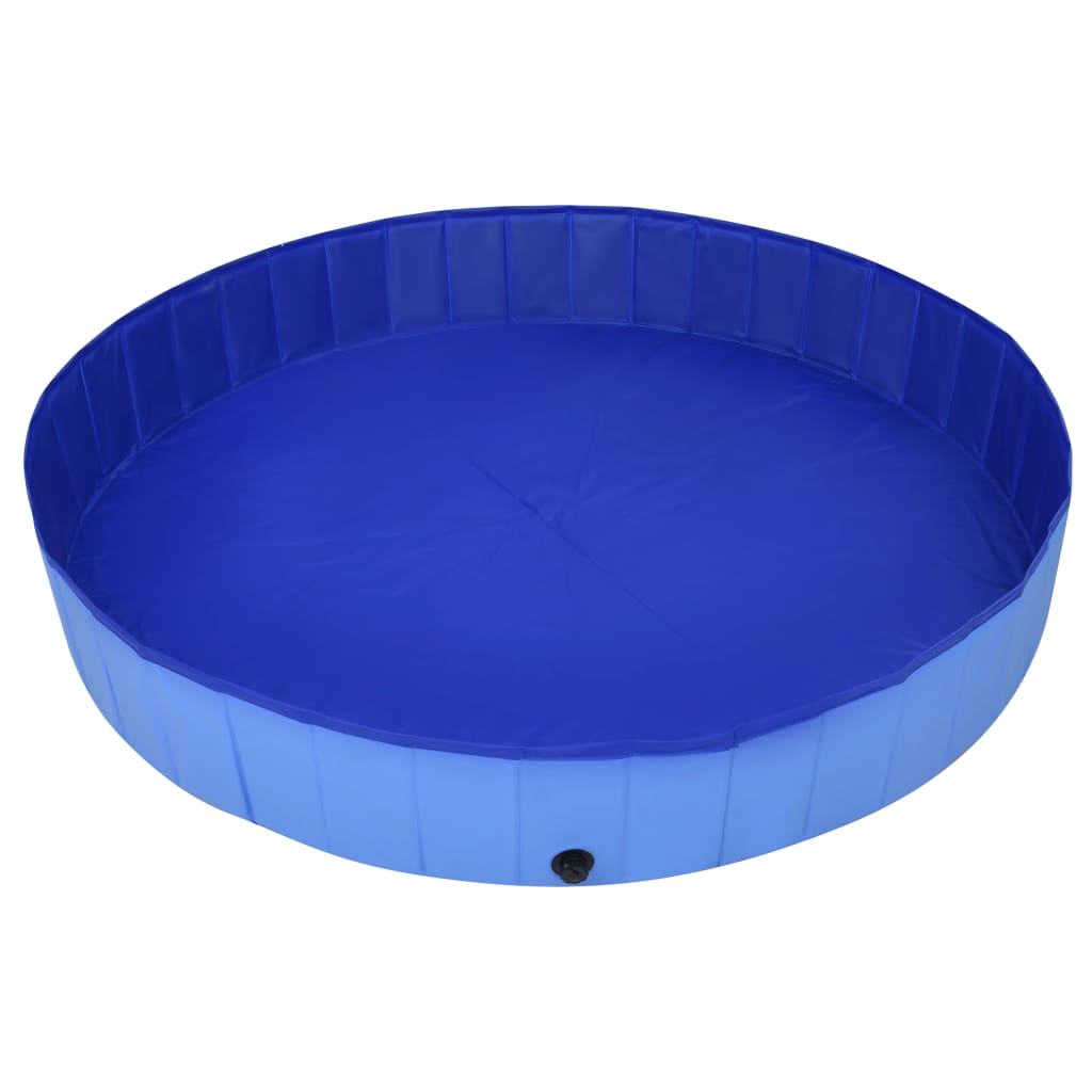Piscina para perros plegable PVC azul 200x30 cm