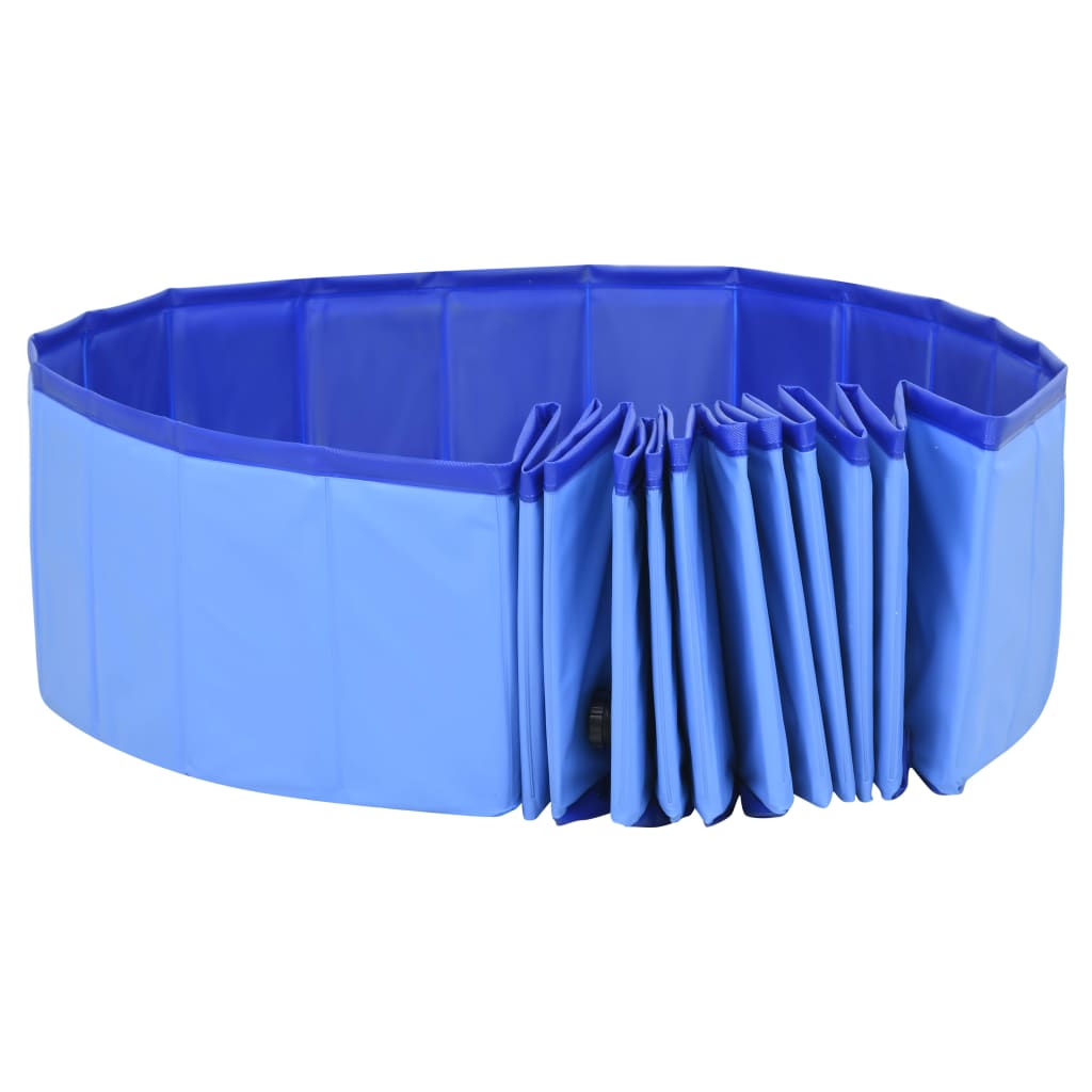 Piscina para perros plegable PVC azul 200x30 cm