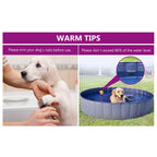 Piscina para perros plegable PVC azul 200x30 cm
