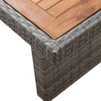 Mesa de jardín ratán sintético madera acacia maciza 240x90x74cm