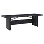 Mesa de jardín ratán sintético madera acacia maciza 240x90x74cm