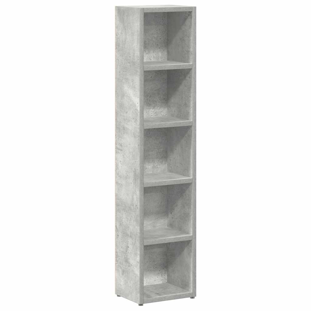 Estantería de CD 2 uds gris hormigón contrachapada 21x16x93,5cm