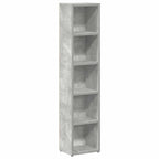Estantería de CD 2 uds gris hormigón contrachapada 21x16x93,5cm