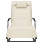 Tumbonas 2 unidades textilene crema y gris