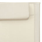 Tumbona de textilene crema y gris