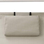 Tumbona doble con toldo textil