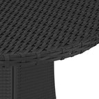 Mesa de jardín ratán sintético negro 70x70x73 cm