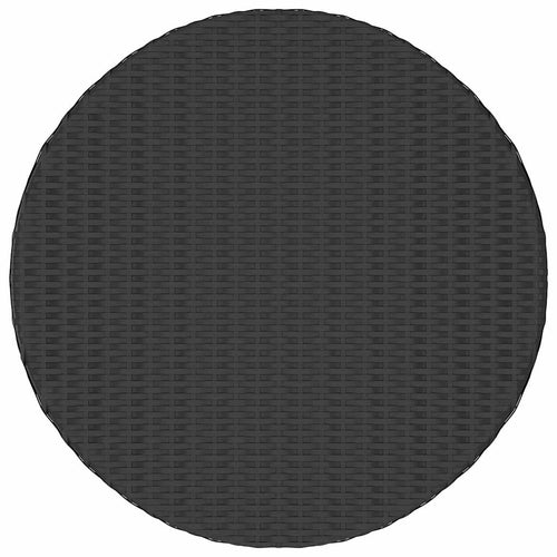 Mesita de centro de ratán sintético negro 68x68x30 cm
