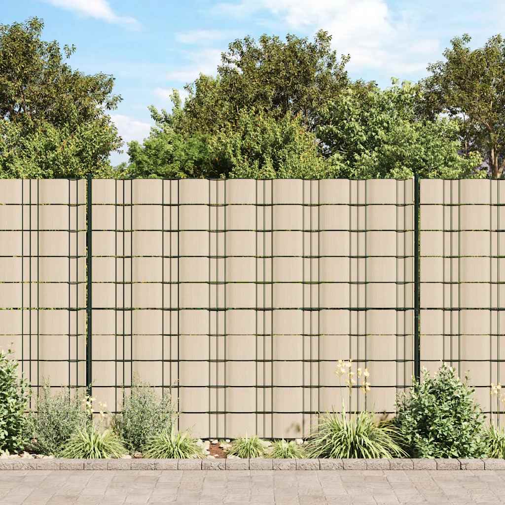Panel de valla de PVC blanco 35x0,19 m
