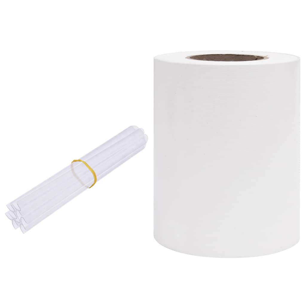Panel de valla de PVC blanco 35x0,19 m