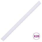 Panel de valla de PVC blanco 35x0,19 m