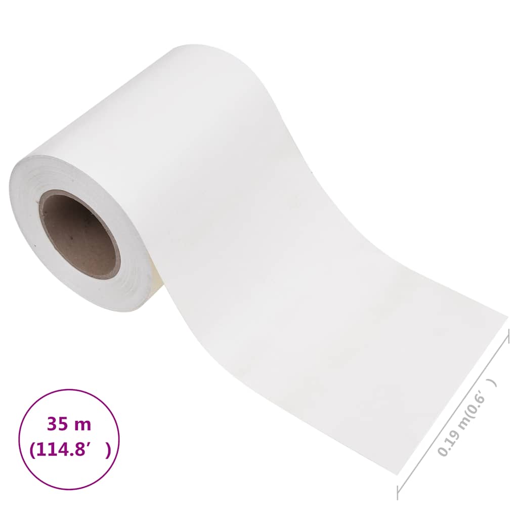 Panel de valla de PVC blanco 35x0,19 m