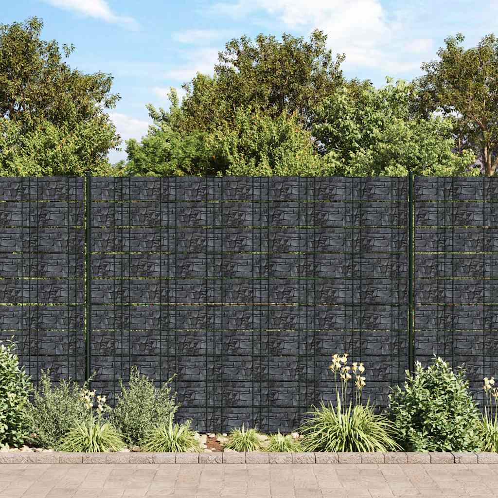Panel de valla de PVC blanco 35x0,19 m