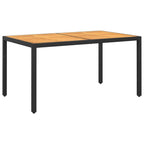 Mesa de jardín de ratán sintético gris 90x90x75 cm