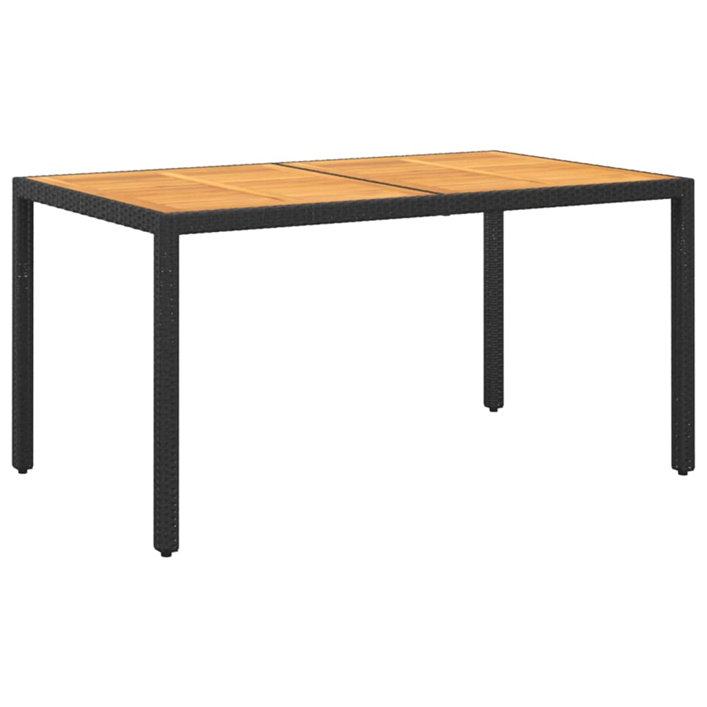 Mesa de jardín de ratán sintético gris 90x90x75 cm