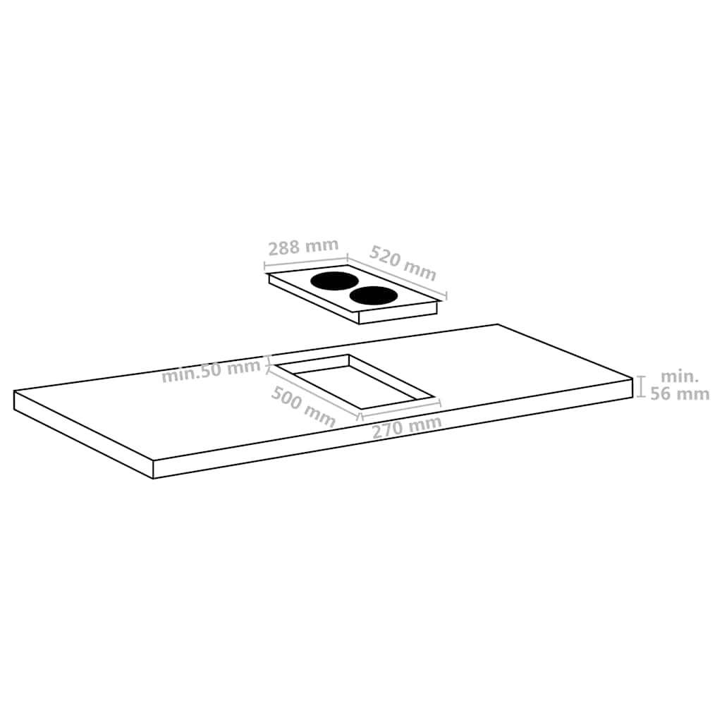 Placa de inducción flexizone 2 quemadores control táctil 3500 W