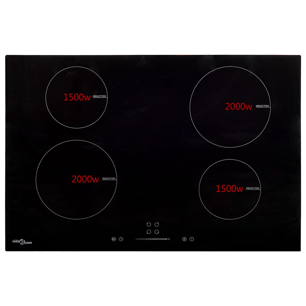 Placa de inducción con 4 quemadores control táctil 77 cm 7000 W
