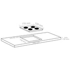 Placa de inducción con 4 quemadores control táctil 77 cm 7000 W