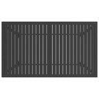 Mesa de jardín de acero gris antracita 140x80x72 cm