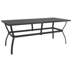 Mesa de jardín de acero gris antracita 140x80x72 cm