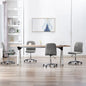 Dining chairs 2 units taupe grey fabric