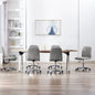 Dining chairs 2 units taupe grey fabric