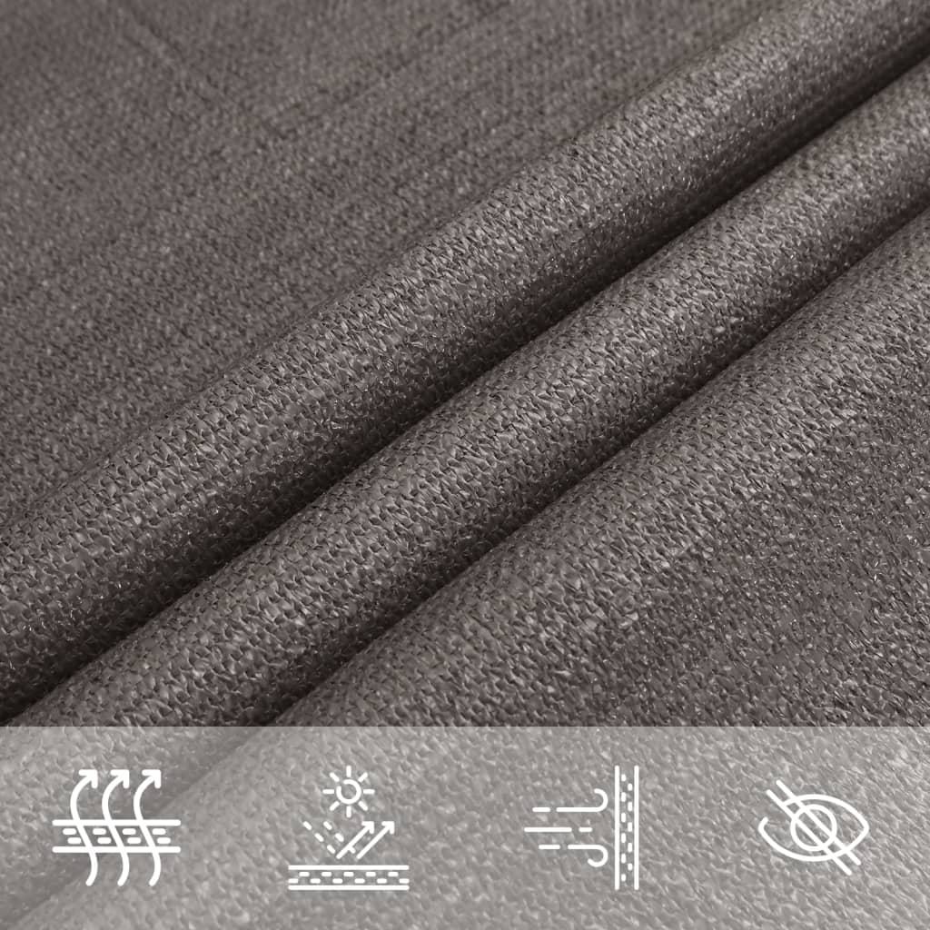 Toldo de vela gris antracita HDPE 160 g/m² 4x5 m