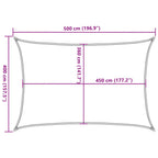 Toldo de vela gris antracita HDPE 160 g/m² 4x5 m