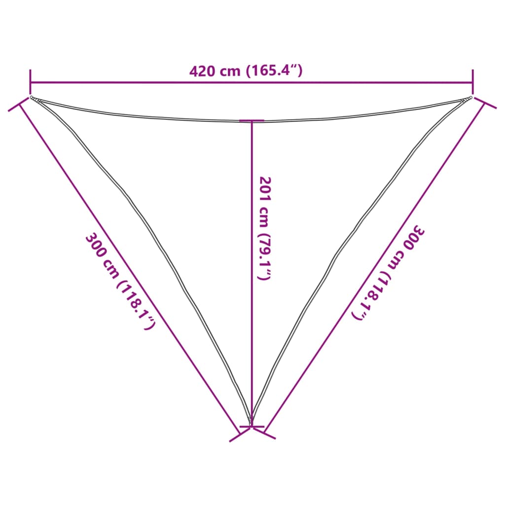 Toldo de vela gris antracita HDPE 160 g/m² 3x3x4,2 m