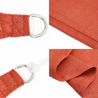 Toldo de vela cuadrado HDPE terracota 160 g/m² 2,5x2,5 m