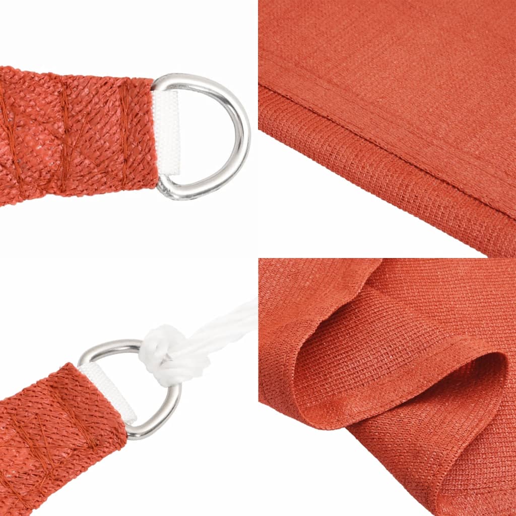 Toldo de vela cuadrado HDPE terracota 160 g/m² 2,5x2,5 m