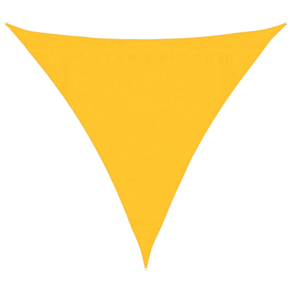 Toldo de vela amarillo HDPE 160 g/m² 3,6x3,6x3,6 m