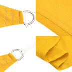 Toldo de vela amarillo HDPE 160 g/m² 3,6x3,6x3,6 m