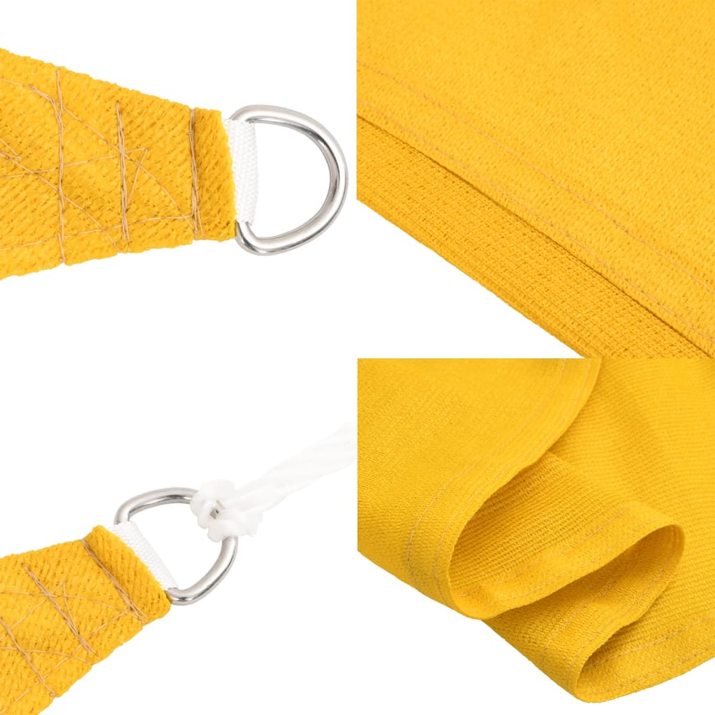 Toldo de vela amarillo HDPE 160 g/m² 3,6x3,6x3,6 m