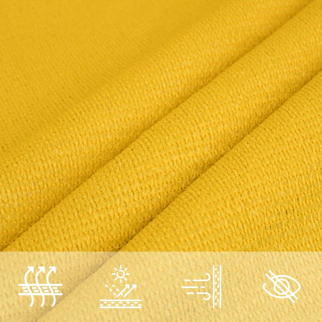 Toldo de vela amarillo HDPE 160 g/m² 3,6x3,6x3,6 m