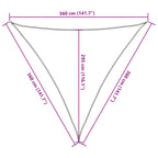 Toldo de vela amarillo HDPE 160 g/m² 3,6x3,6x3,6 m