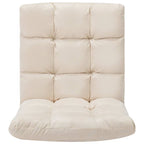 Tumbona de suelo plegable microfibra crema