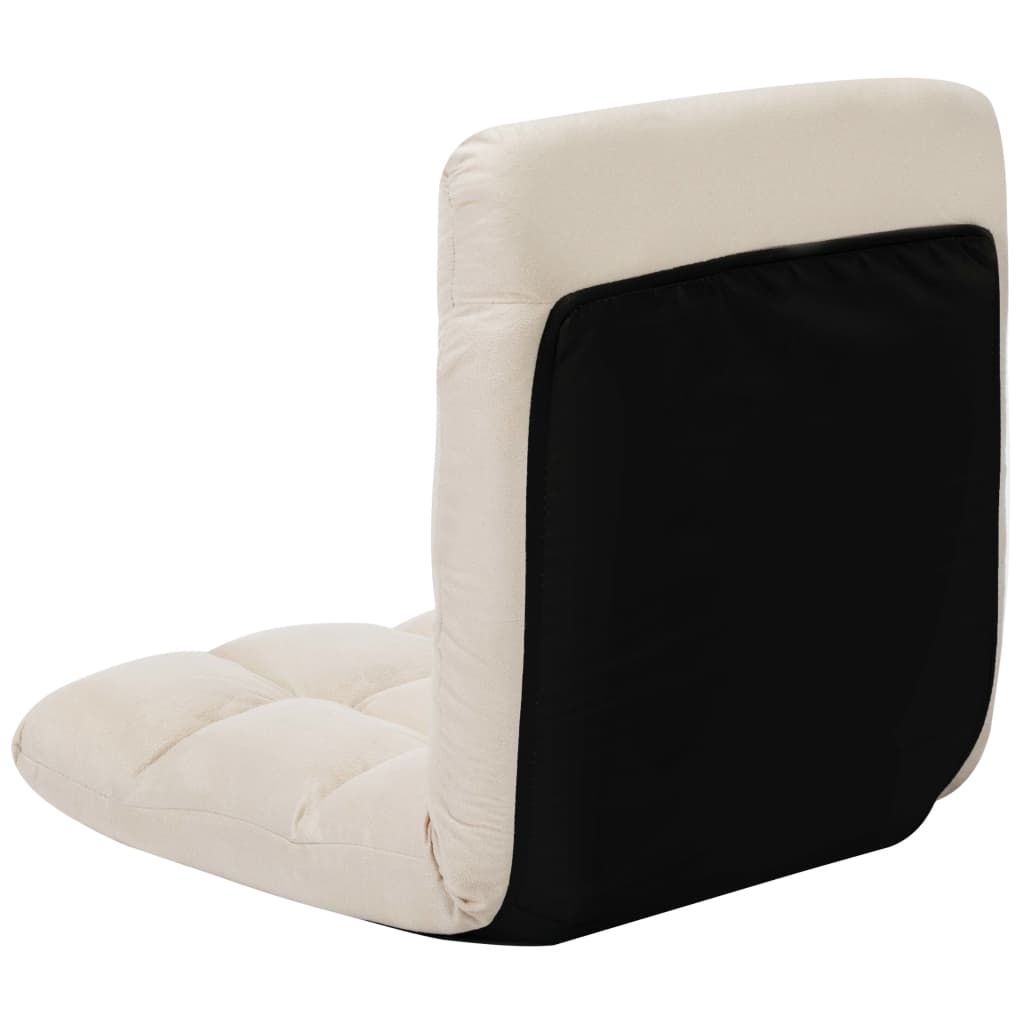 Tumbona de suelo plegable microfibra crema