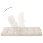 Tumbona de suelo plegable microfibra crema