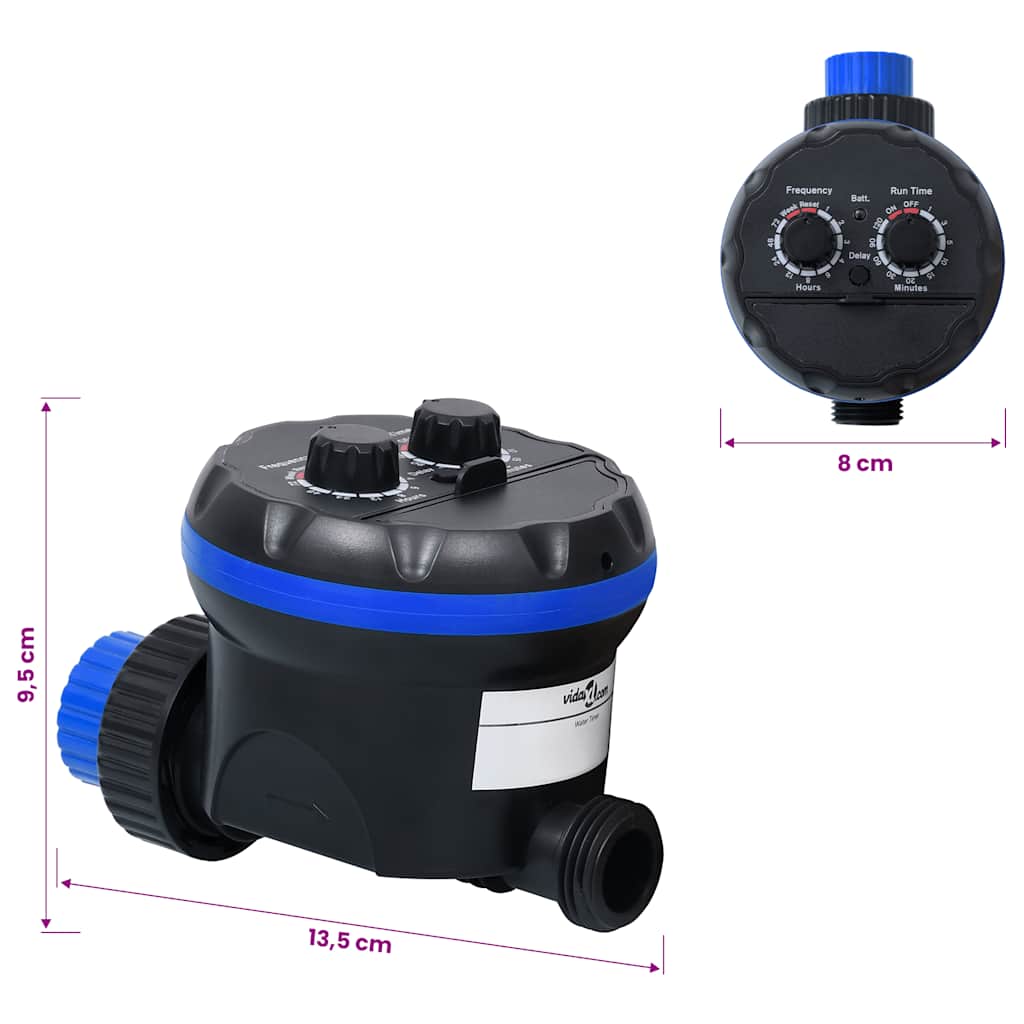 Temporizador de agua de salida única con válvulas de bola