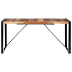 Mesa de comedor madera maciza con acabado acacia 160x80x75 cm